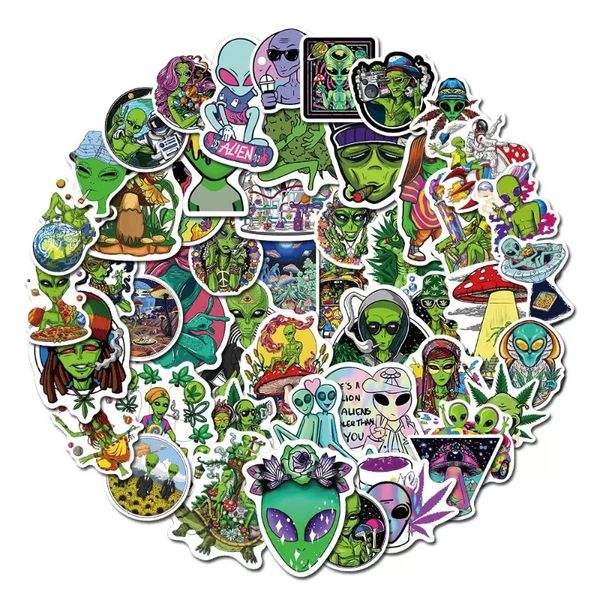 50pcs psychedelic aliens weed characteristics weed stickers lapcar bike travel luggage fridge vinyl decal waterproof sticker
50pcs psychedelic aliens weed characteristics weed stickers lapcar bike travel luggage fridge vinyl decal waterproof sticker