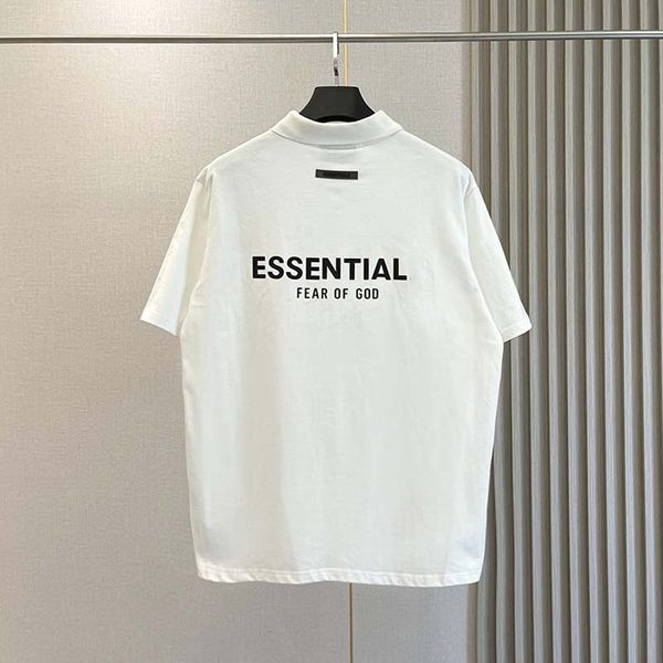 essentials t-shirt new back silicone letter high street polo shirt hip hop street comfortable oversized short sleeve, White;black 
essentials t-shirt new back silicone letter high street polo shirt hip hop street comfortable oversized short sleeve, White;black