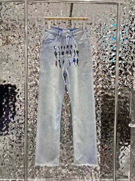 women's jeans designer 22 new spring lilliputian printed high waist washed straight tube wool fringed jeans and trousers bp1u, Blue
women's jeans designer 22 new spring lilliputian printed high waist washed straight tube wool fringed jeans and trousers bp1u, Blue