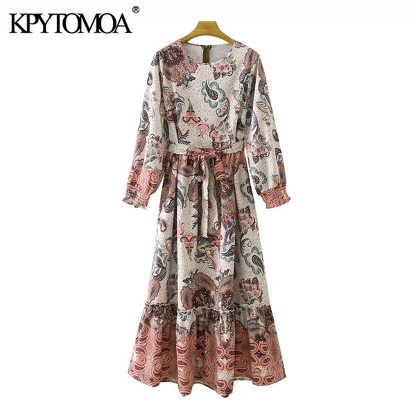 women fashion with belt paisley print ruffled midi dress vintage o neck long sleeve female dresses vestidos mujer 220526, Black;gray
women fashion with belt paisley print ruffled midi dress vintage o neck long sleeve female dresses vestidos mujer 220526, Black;gray