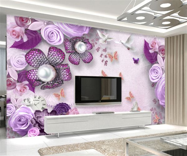 european and american purple elegant dreamy flowers and flowers jewelry background wall painting custom 3d any size wallpaper
european and american purple elegant dreamy flowers and flowers jewelry background wall painting custom 3d any size wallpaper