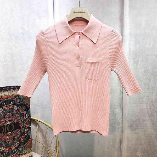 women's knits & tees special polo shirt pit strip thin pocket knit pink girl stripe short sleeve t-shirt y3t2, White
women's knits & tees special polo shirt pit strip thin pocket knit pink girl stripe short sleeve t-shirt y3t2, White