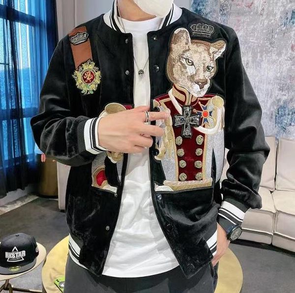 celebrity star same men's jacket stadium outwear classic design baseball jackets bomber men women clothing a008, Black;brown
celebrity star same men's jacket stadium outwear classic design baseball jackets bomber men women clothing a008, Black;brown
