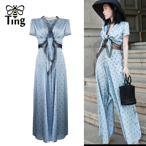 tingfly 2020 designer women two pieces set floral bee bow tie crop wide leg trousers women sets lady suits summer lj201117, White
tingfly 2020 designer women two pieces set floral bee bow tie crop wide leg trousers women sets lady suits summer lj201117, White