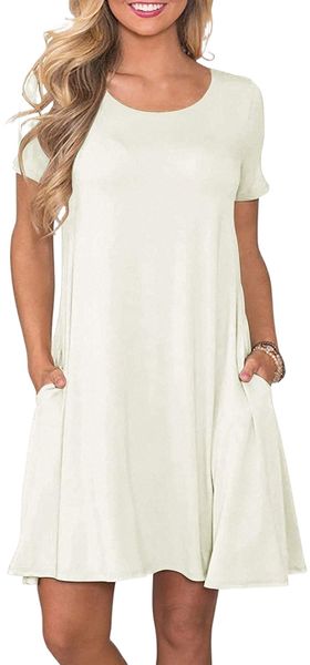 fantastic zone women's casual summer t shirt dresses short sleeve swing dress with pockets i56o#, Black;gray
fantastic zone women's casual summer t shirt dresses short sleeve swing dress with pockets i56o#, Black;gray