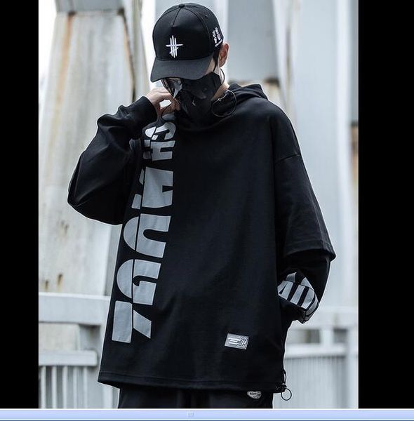 tide brand fake two hoodie men's hoodie spring autumn relaxed 2022 new women trend ins couples coat, Black
tide brand fake two hoodie men's hoodie spring autumn relaxed 2022 new women trend ins couples coat, Black