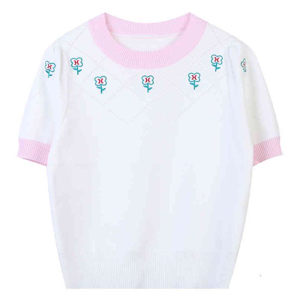 women's sweaters early spring 2022 women's wear stripe color matching flower embroidery small man age reduction sweet slim pullove, White;black
women's sweaters early spring 2022 women's wear stripe color matching flower embroidery small man age reduction sweet slim pullove, White;black