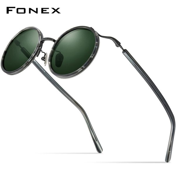 fonex acetate polarized sunglasses men retro vintage round uv400 sun glasses for women shades f85676 220518, White;black
fonex acetate polarized sunglasses men retro vintage round uv400 sun glasses for women shades f85676 220518, White;black