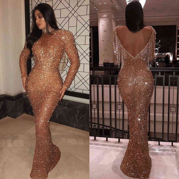 designer women's prom dresses 2022 spring women's long sleeved backl golden dresses, Black
designer women's prom dresses 2022 spring women's long sleeved backl golden dresses, Black
