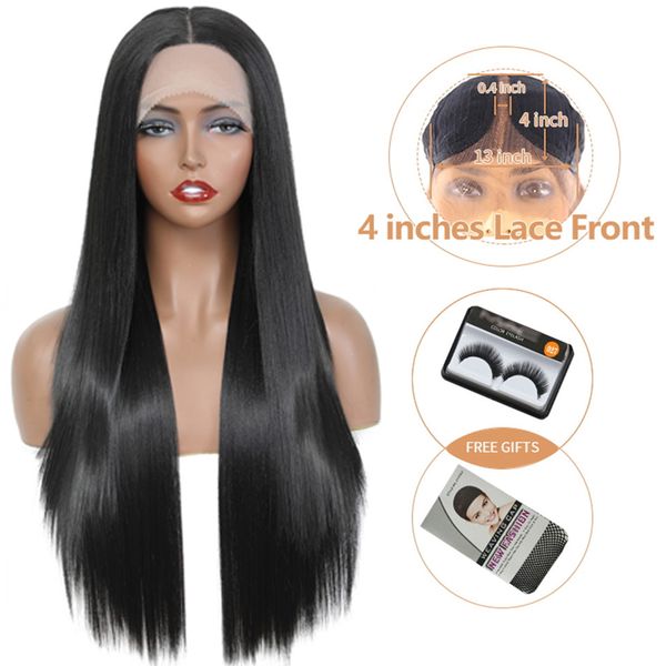 synthetic lace wig with baby hair yaki straight brown color heat resistant fiber hair middle part wig for black womenfactory direct
synthetic lace wig with baby hair yaki straight brown color heat resistant fiber hair middle part wig for black womenfactory direct