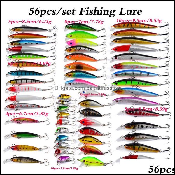 baits lures fishing sports outdoors 56pcs/lot set mixed minnow lot lure bait crankbait tackle bass for saltwater freshwater trout salmon d
baits lures fishing sports outdoors 56pcs/lot set mixed minnow lot lure bait crankbait tackle bass for saltwater freshwater trout salmon d