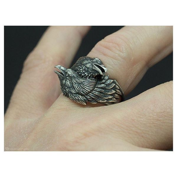 cluster rings viking crow defends odin scandinavian talisman ring creative punk hip hop personality men's, Golden;silver
cluster rings viking crow defends odin scandinavian talisman ring creative punk hip hop personality men's, Golden;silver