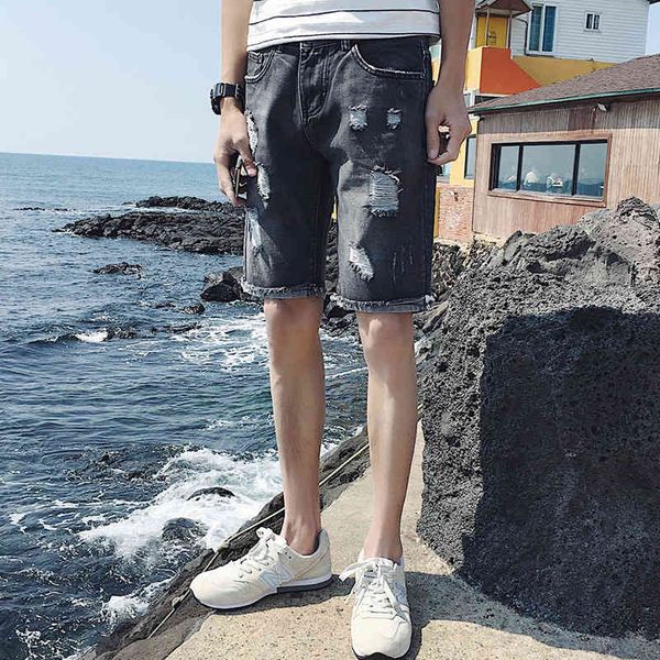men's jeans summer denim shorts korean men's straight tube young pants 5-point hole black paint 0zkb, Blue
men's jeans summer denim shorts korean men's straight tube young pants 5-point hole black paint 0zkb, Blue