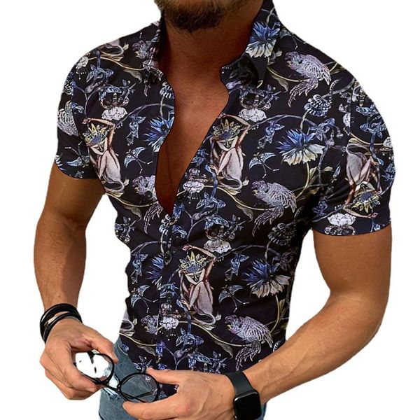 beach hawaii button shirt luxurious printed hawaiian short sleeve shirts hombre camisa beach print 3xl blouse, White;black
beach hawaii button shirt luxurious printed hawaiian short sleeve shirts hombre camisa beach print 3xl blouse, White;black