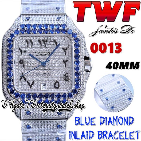 twf tw0013 japan miyota automatic mens watch blue big diamonds bezel iced out diamond dial black arabic markers stainless bracelet super edi, Slivery;brown
twf tw0013 japan miyota automatic mens watch blue big diamonds bezel iced out diamond dial black arabic markers stainless bracelet super edi, Slivery;brown