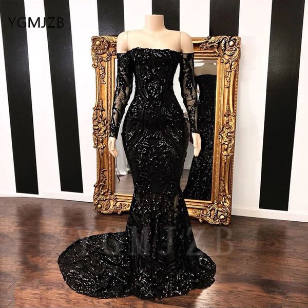 off the shoulder sequined black girl prom dresses 2020 mermaid long sleeve african women formal party evening gowns
off the shoulder sequined black girl prom dresses 2020 mermaid long sleeve african women formal party evening gowns