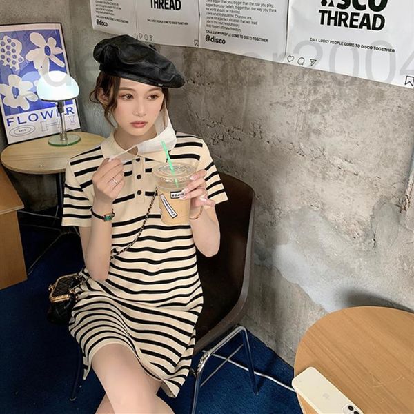 casual dresses designer 2021 summer new texture casual thin polo collar short sleeve t-shirt skirt straight stripe ice hemp dress zeb6, Black;gray
casual dresses designer 2021 summer new texture casual thin polo collar short sleeve t-shirt skirt straight stripe ice hemp dress zeb6, Black;gray