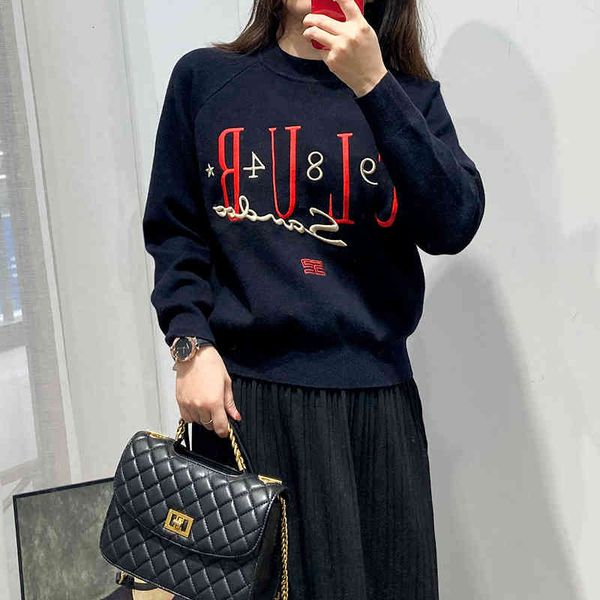 women's sweaters fadan s family autumn winter french letter embroidery sweater round neck loose casual blouse women sbdi, White;black
women's sweaters fadan s family autumn winter french letter embroidery sweater round neck loose casual blouse women sbdi, White;black