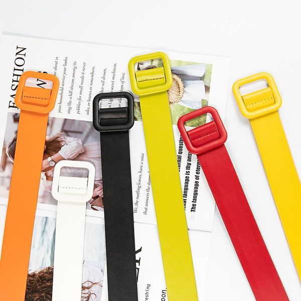 womans belt pure color naked pu fashion square buckle needleless perforated decorative ladies black red yellow, Black;brown
womans belt pure color naked pu fashion square buckle needleless perforated decorative ladies black red yellow, Black;brown