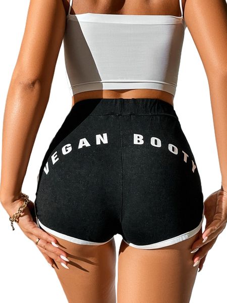 petite letter graphic crisscross side contrast binding shorts g1ft#, White;black
petite letter graphic crisscross side contrast binding shorts g1ft#, White;black