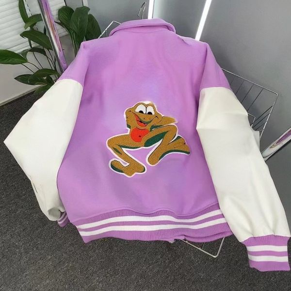 designer jackets lvs hand-embroidered cloth patch leather sleeve cashmere stitching baseball jacket loose hip-hop men's and women', Black;brown
designer jackets lvs hand-embroidered cloth patch leather sleeve cashmere stitching baseball jacket loose hip-hop men's and women', Black;brown