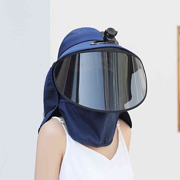 hats summer sun female outdoor tea picking with fan rechargeable large eaves farmland cool, Blue;gray
hats summer sun female outdoor tea picking with fan rechargeable large eaves farmland cool, Blue;gray