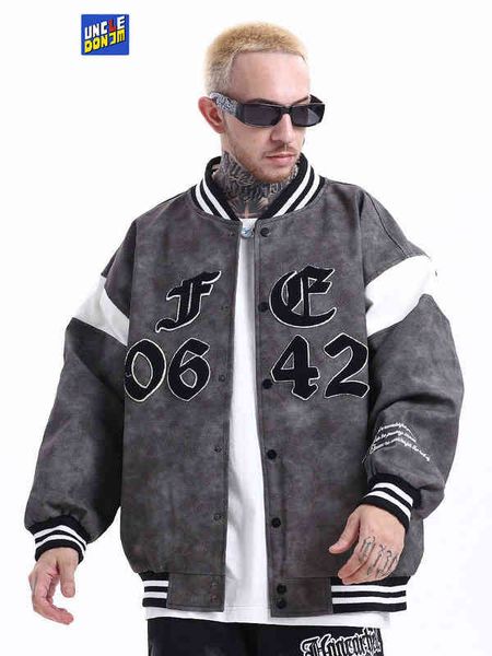 uncledonjm patchwork baseball jacket streetwear korean fashion varsity jacket cotton jackets for men t220728, Black;brown
uncledonjm patchwork baseball jacket streetwear korean fashion varsity jacket cotton jackets for men t220728, Black;brown