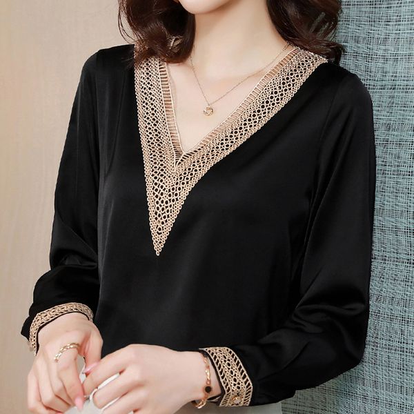 blouses femme women long sleeve blusas mujer de moda v neck solid chiffon shirt e653 220809, White
blouses femme women long sleeve blusas mujer de moda v neck solid chiffon shirt e653 220809, White