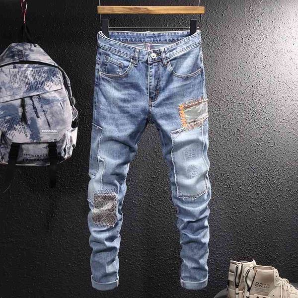men's jeans fashionable lengthened stitched embroidered jeans men's fashion youth casual handsome versatile slim straight trendy b, Blue
men's jeans fashionable lengthened stitched embroidered jeans men's fashion youth casual handsome versatile slim straight trendy b, Blue