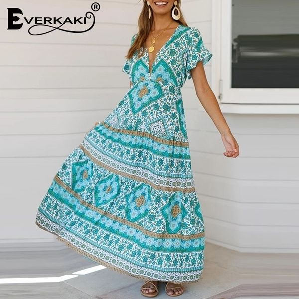 everkaki boho long dress women floral print summer gypsy vestidos ladies bohemian maxi dresses casual female spring y200805, Black;pink
everkaki boho long dress women floral print summer gypsy vestidos ladies bohemian maxi dresses casual female spring y200805, Black;pink