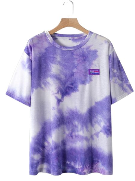 men random tie dye print letter patched tee r2uh#, White;black
men random tie dye print letter patched tee r2uh#, White;black