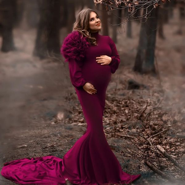 burgundy prom dresses for women mermaid ruffles long sleeve evening gowns pshooting maternity robes, Black
burgundy prom dresses for women mermaid ruffles long sleeve evening gowns pshooting maternity robes, Black