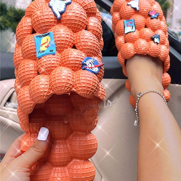 new bubble slides with charms beach men women bubble sandals 2022 summer house shoes platform bubble ball slippers men size35-48, Black
new bubble slides with charms beach men women bubble sandals 2022 summer house shoes platform bubble ball slippers men size35-48, Black