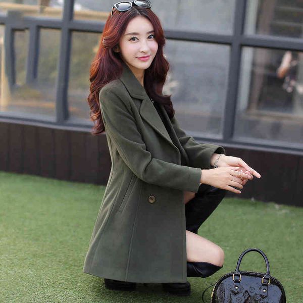 women's wool & blends spring korean woolen coat women's dress slim fit medium long fashion txs0, Black
women's wool & blends spring korean woolen coat women's dress slim fit medium long fashion txs0, Black