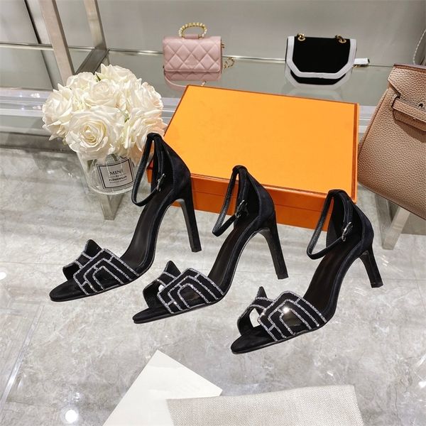 30% off 2022 slippers women summer new natural kid suede high heels sandals crystal shiny designer shoes sandalias chaussure femme size 35-4, Black
30% off 2022 slippers women summer new natural kid suede high heels sandals crystal shiny designer shoes sandalias chaussure femme size 35-4, Black