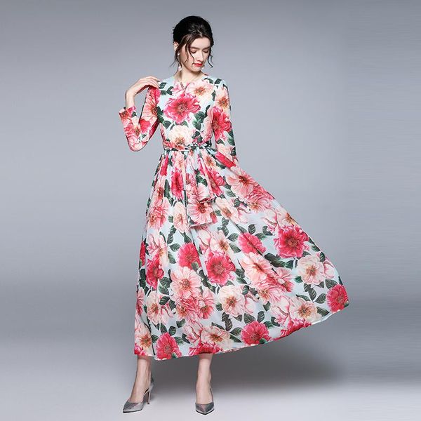 casual dresses 2022 summer long sleeve holiday beach dress elegant women o neck flower print chiffon high waist boho maxi with silk scarf, Black;gray
casual dresses 2022 summer long sleeve holiday beach dress elegant women o neck flower print chiffon high waist boho maxi with silk scarf, Black;gray