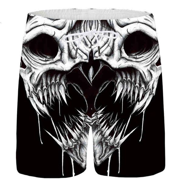men's shorts kyku sharp tooth skeleton 3d digital printed capris casual, White;black
men's shorts kyku sharp tooth skeleton 3d digital printed capris casual, White;black