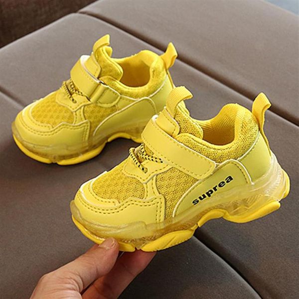 sneakers kids shoes led lights up boys party school wear child casual runni2595, Black;red