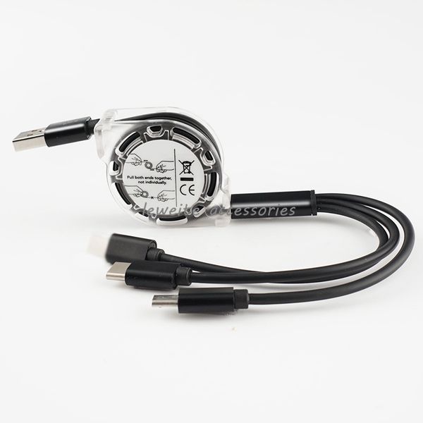3 in 1 retractable charger multi charging cables micro usb cable for type c/micro android and other mobile devices 100cm new 3 in 1 retractable charger multi charging cables micro usb cable for type c/micro android and other mobile devices 100cm new
