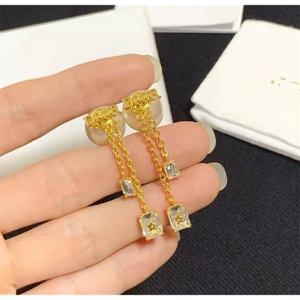 square diamond letter chain terms pearl earrings of the same material 925 silver needle brass female ornament, Golden
square diamond letter chain terms pearl earrings of the same material 925 silver needle brass female ornament, Golden