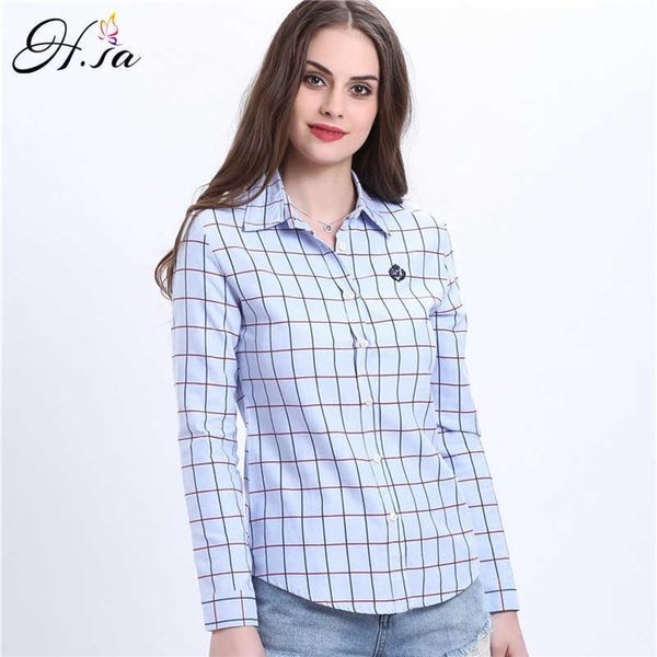 hsa women's plaid shirt blusas spring summer fashion 100% cotton casual shirts blouses blusas clothing office lady blouse 210716, White
hsa women's plaid shirt blusas spring summer fashion 100% cotton casual shirts blouses blusas clothing office lady blouse 210716, White