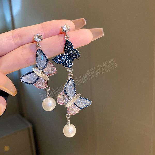 asymmetric crystal diamond butterfly pearl dangle earrings for women korean fashion earring daily birthday party jewelry gifts, Silver
asymmetric crystal diamond butterfly pearl dangle earrings for women korean fashion earring daily birthday party jewelry gifts, Silver