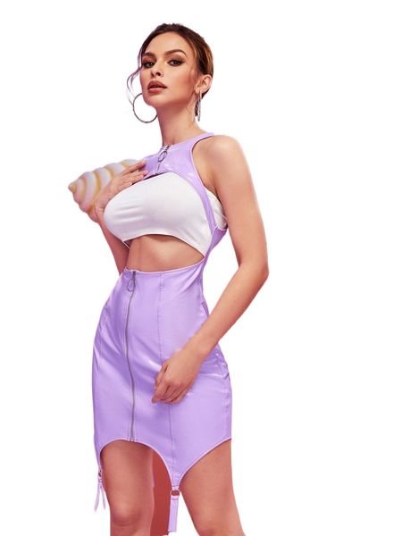 x talya lopez zip up cut out asymmetrical hem patent dress without a6uk#, Black;gray
x talya lopez zip up cut out asymmetrical hem patent dress without a6uk#, Black;gray