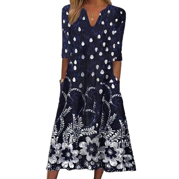 women's a line dress midi dress blue wine light blue half sleeve floral polka dot print summer v neck vintage 2022 s l xl xxl 419q#, Black;gray
women's a line dress midi dress blue wine light blue half sleeve floral polka dot print summer v neck vintage 2022 s l xl xxl 419q#, Black;gray