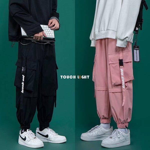 black cargo pants men s fashion loose tappered casual pink hip hop sports japanese streetwear sweatpants 220719
black cargo pants men s fashion loose tappered casual pink hip hop sports japanese streetwear sweatpants 220719