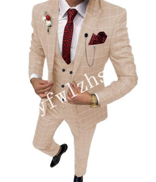wedding tuxedos tr lattice men suits groomsmen peak lapel groom tuxedos wedding/prom man blazer jacket pants vest tie w1027, Black;gray
wedding tuxedos tr lattice men suits groomsmen peak lapel groom tuxedos wedding/prom man blazer jacket pants vest tie w1027, Black;gray
