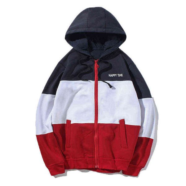 men's hoodies zipper cardigan hoodies men fashion patchwork tracksuit male sweatshirt g220429, Black
men's hoodies zipper cardigan hoodies men fashion patchwork tracksuit male sweatshirt g220429, Black