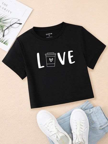 heart and letter graphic tee o2gr#, White
heart and letter graphic tee o2gr#, White