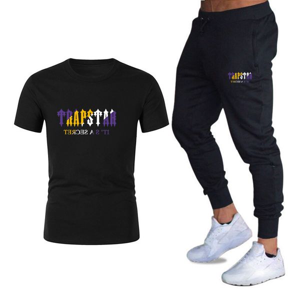 tracksuits trapstar summer mens designers tracksuits jogging suit men tracksuit pullover running sweatshirt man short sleeve pants fashion s, Gray 
tracksuits trapstar summer mens designers tracksuits jogging suit men tracksuit pullover running sweatshirt man short sleeve pants fashion s, Gray