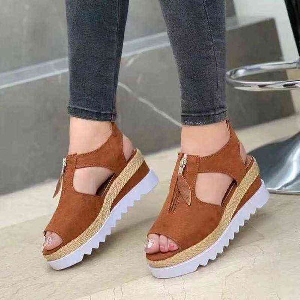 sandals summer women solid color open toe high heels casual ladies non-slip zipper vintage platform wedges female shoes 220413, Black
sandals summer women solid color open toe high heels casual ladies non-slip zipper vintage platform wedges female shoes 220413, Black